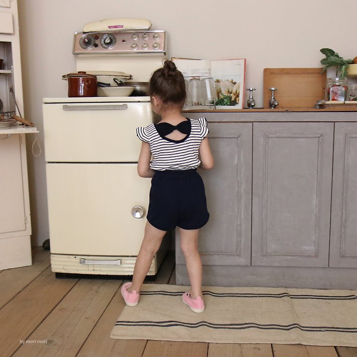 Mori Mori - Korean Children Fashion - #kidsstore - Striped Ribbon Sleeveless Top - 10