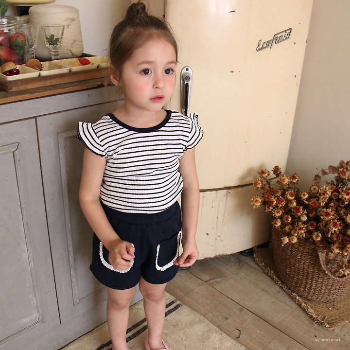 Mori Mori - Korean Children Fashion - #kidzfashiontrend - Striped Ribbon Sleeveless Top - 11