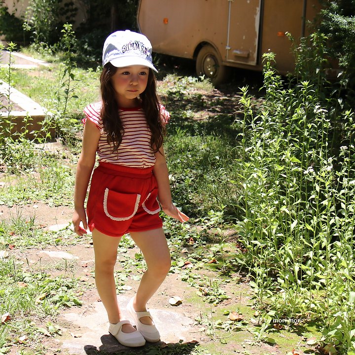 Mori Mori - Korean Children Fashion - #stylishchildhood - Striped Ribbon Sleeveless Top - 3