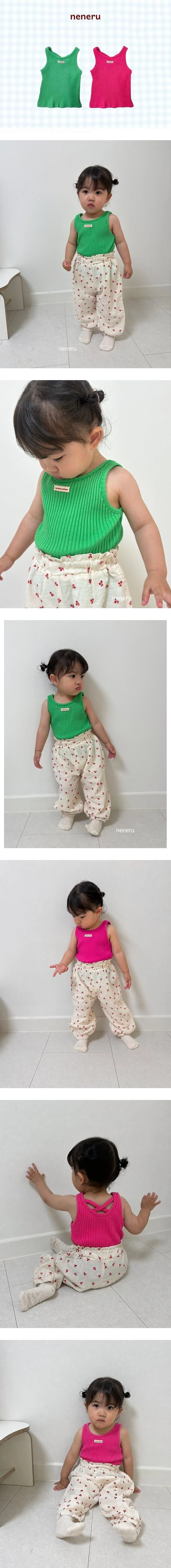 Neneru - Korean Baby Fashion - #babyfashion - Collar Sleeveless Top - 2