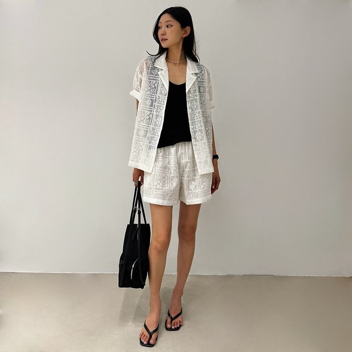Neroli36 - Korean Women Fashion - #momslook - H Baguette Shorts - 2
