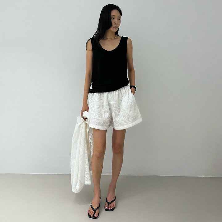 Neroli36 - Korean Women Fashion - #momslook - H Baguette Shorts - 6