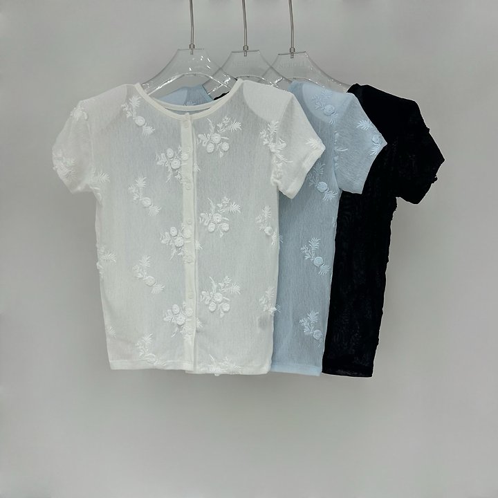 Neroli36 - Korean Women Fashion - #momslook - H Daisy Embroidered Cardigan