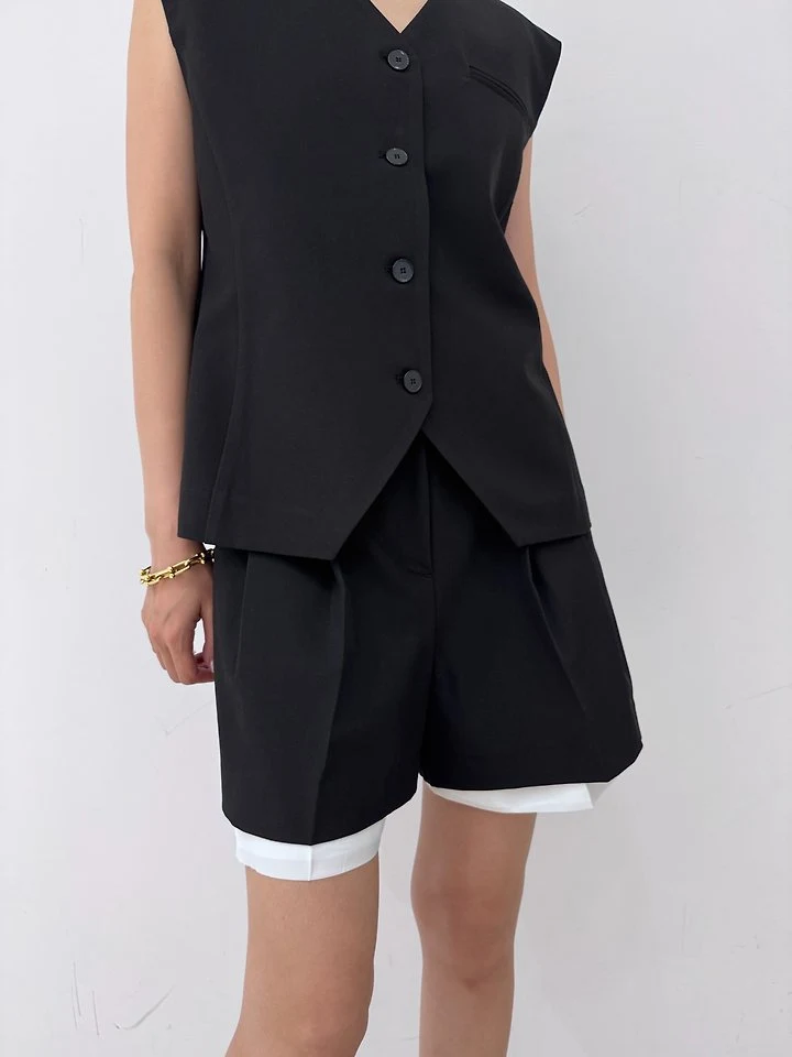 Neroli36 - Korean Women Fashion - #momslook - Retro Pleated Shorts - 5