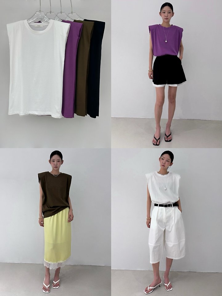 Neroli36 - Korean Women Fashion - #womensfashion - More Padded Tee - 4