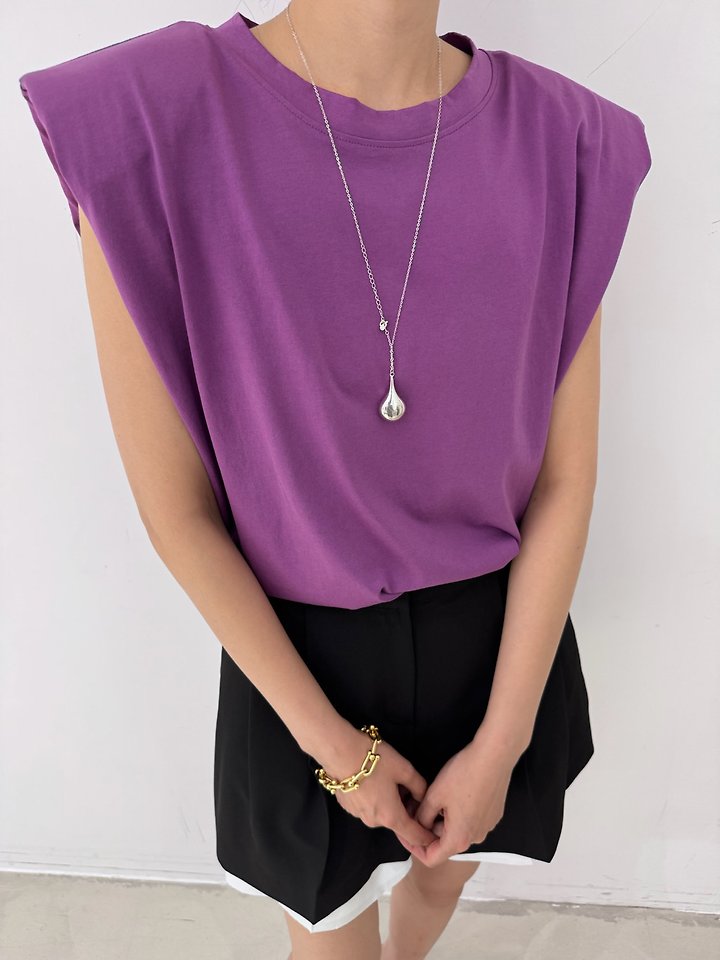 Neroli36 - Korean Women Fashion - #momslook - More Padded Tee - 6