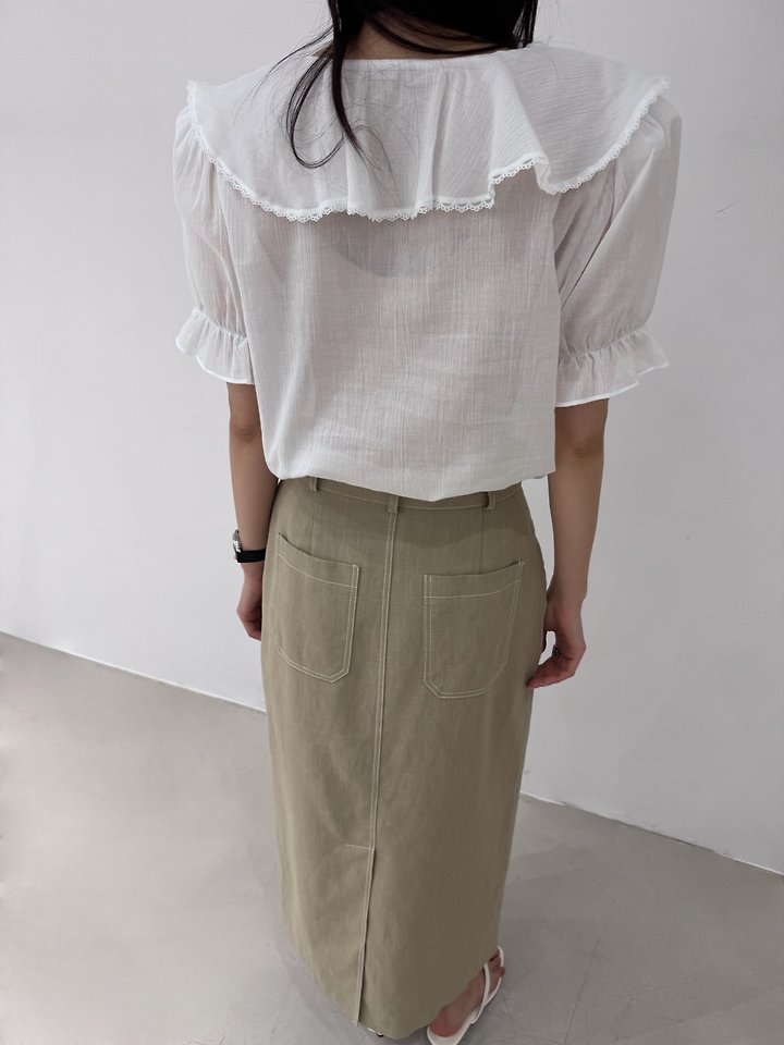 Neroli36 - Korean Women Fashion - #momslook - Powder Frill Blouse - 8
