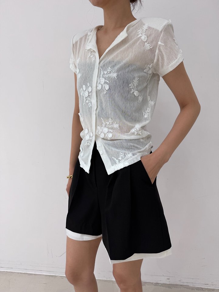 Neroli36 - Korean Women Fashion - #womensfashion - H Daisy Embroidered Cardigan - 10