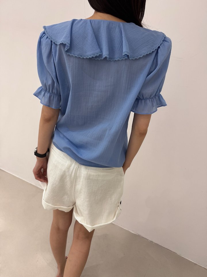 Neroli36 - Korean Women Fashion - #womensfashion - Powder Frill Blouse - 2
