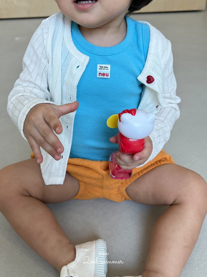 Neu - Korean Baby Fashion - #babyboutique - Heart Eyelet Cardigan - 12