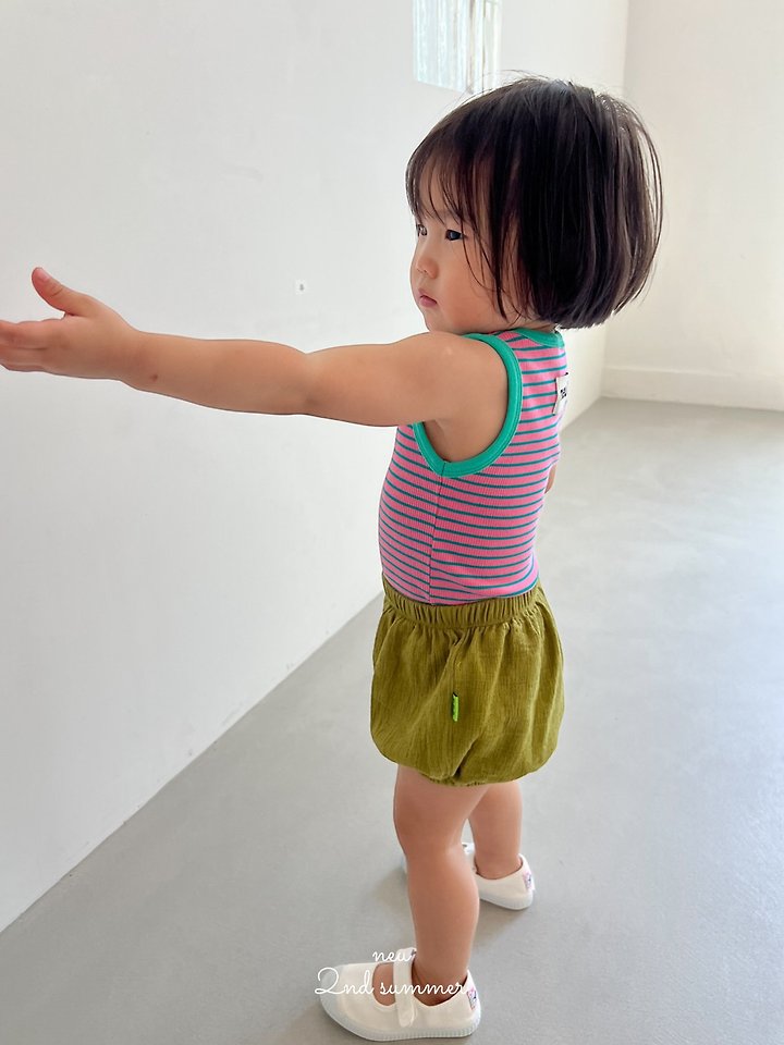 Neu - Korean Baby Fashion - #babyboutiqueclothing - Striped Fitted Sleeveless Top - 11