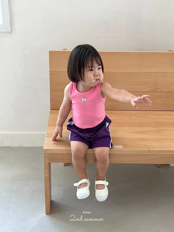 Neu - Korean Baby Fashion - #babyfever - Short Tape Pants - 3
