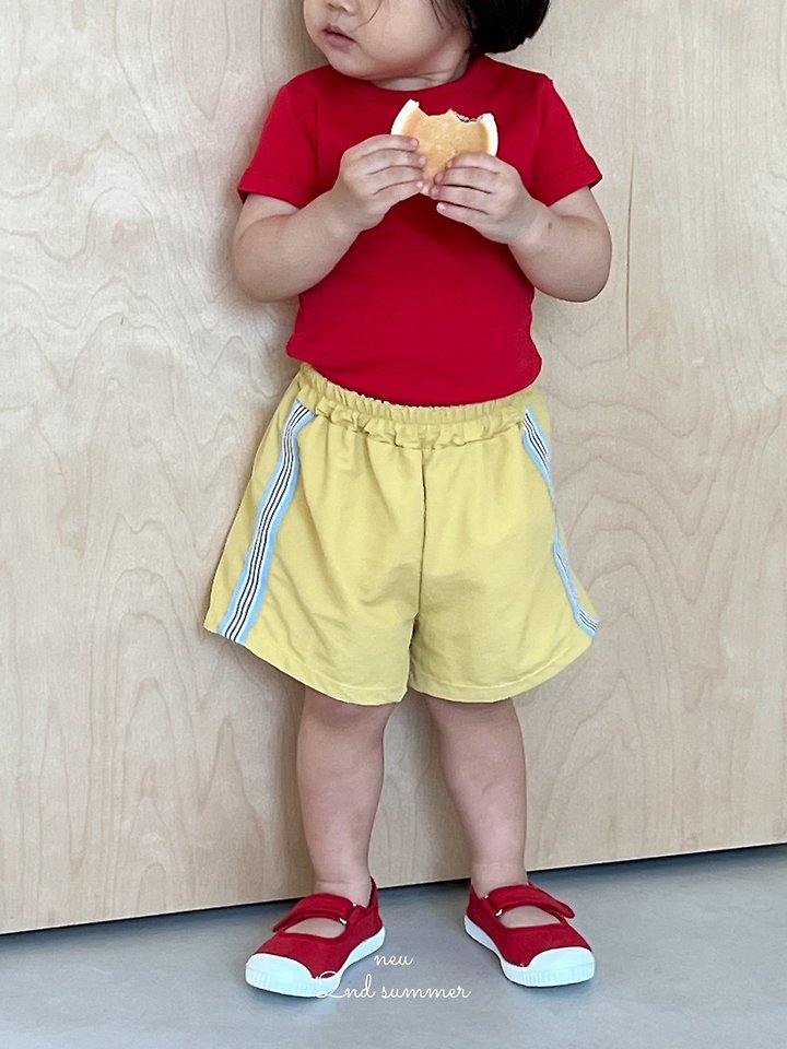 Neu - Korean Baby Fashion - #babyoutfit - Short Tape Pants - 9