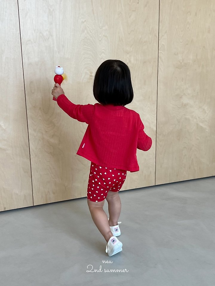 Neu - Korean Baby Fashion - #babyoutfit - Heart Eyelet Cardigan - 6