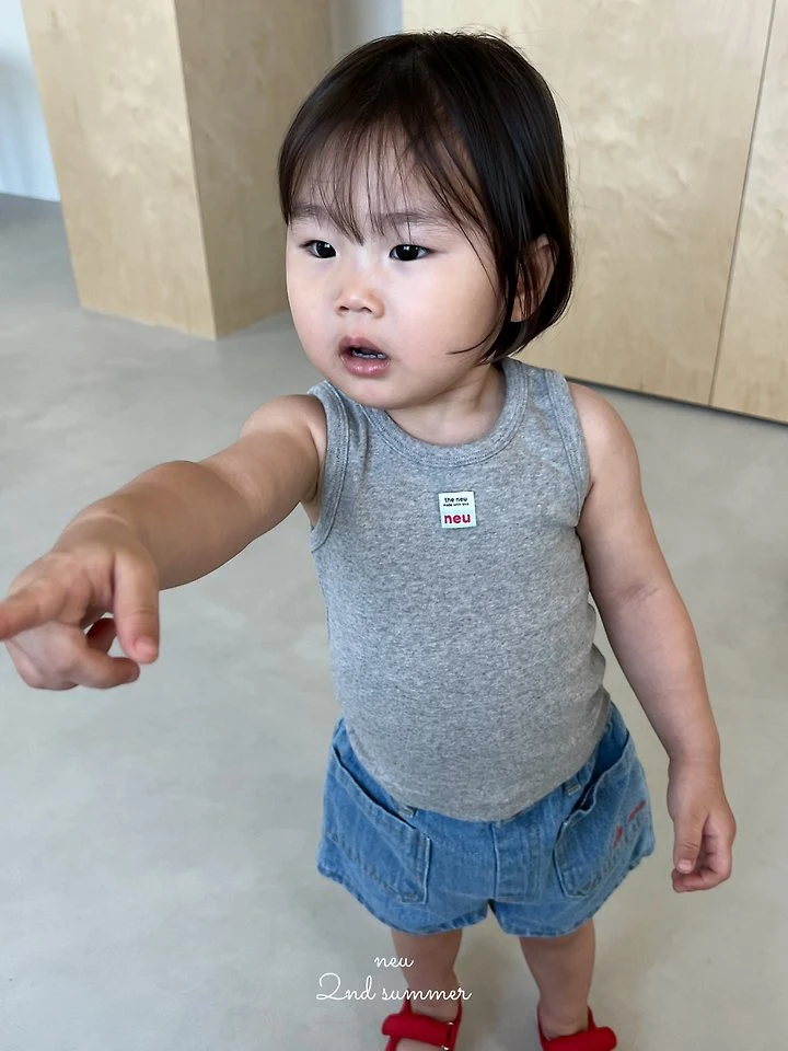 Neu - Korean Baby Fashion - #babyoutfit - Fitted Sleeveless Top - 4