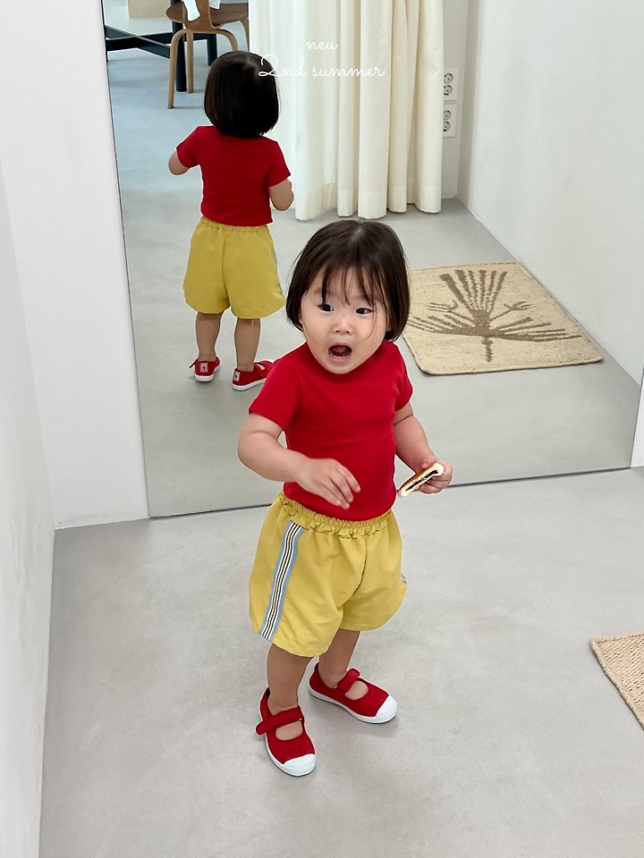 Neu - Korean Baby Fashion - #babywear - Short Tape Pants - 10