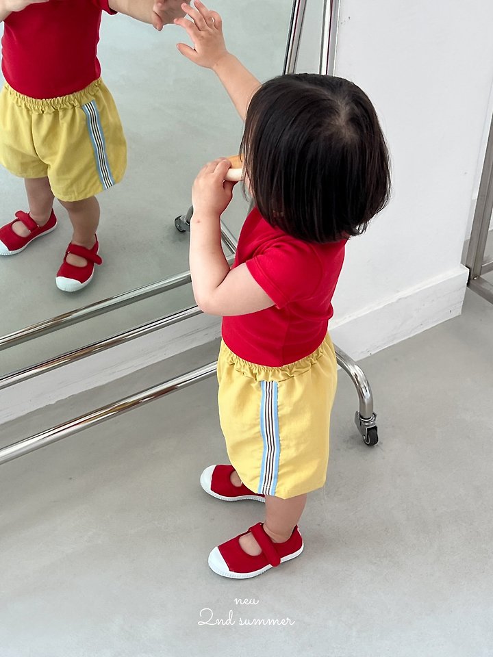 Neu - Korean Baby Fashion - #onlinebabyboutique - Short Tape Pants - 11