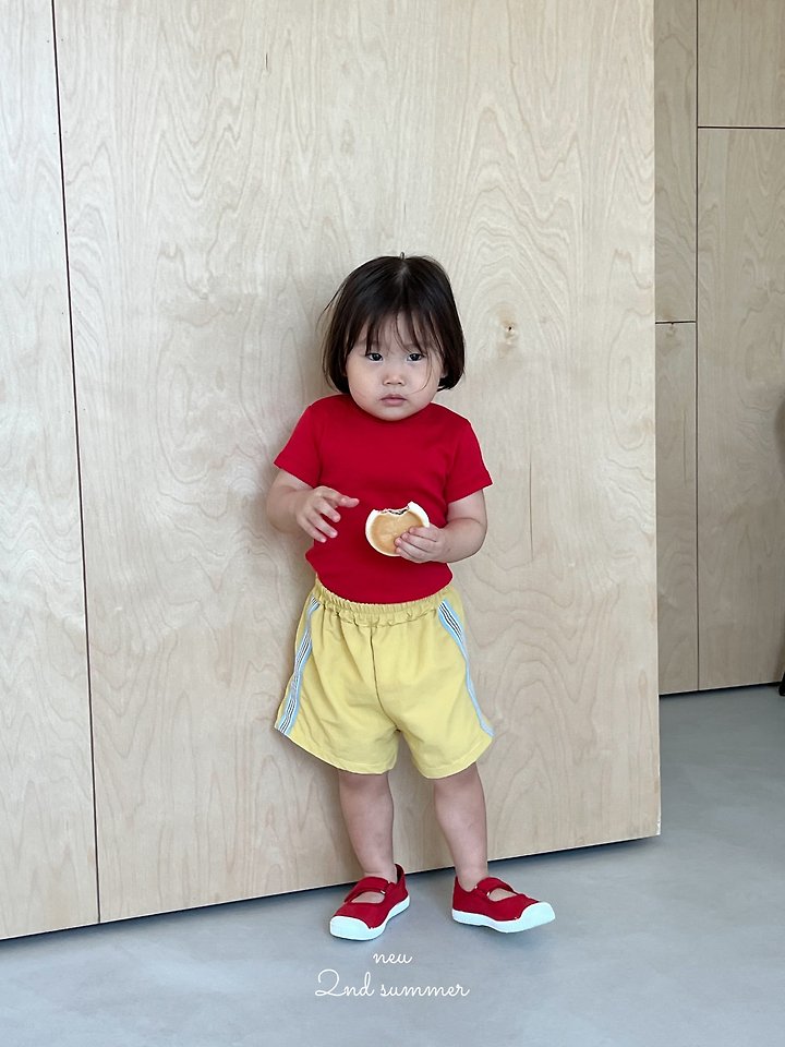 Neu - Korean Baby Fashion - #onlinebabyshop - Short Tape Pants - 12
