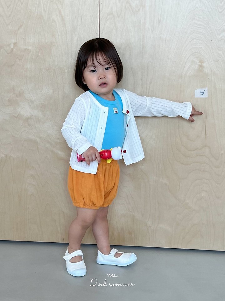 Neu - Korean Baby Fashion - #onlinebabyshop - Heart Eyelet Cardigan - 10