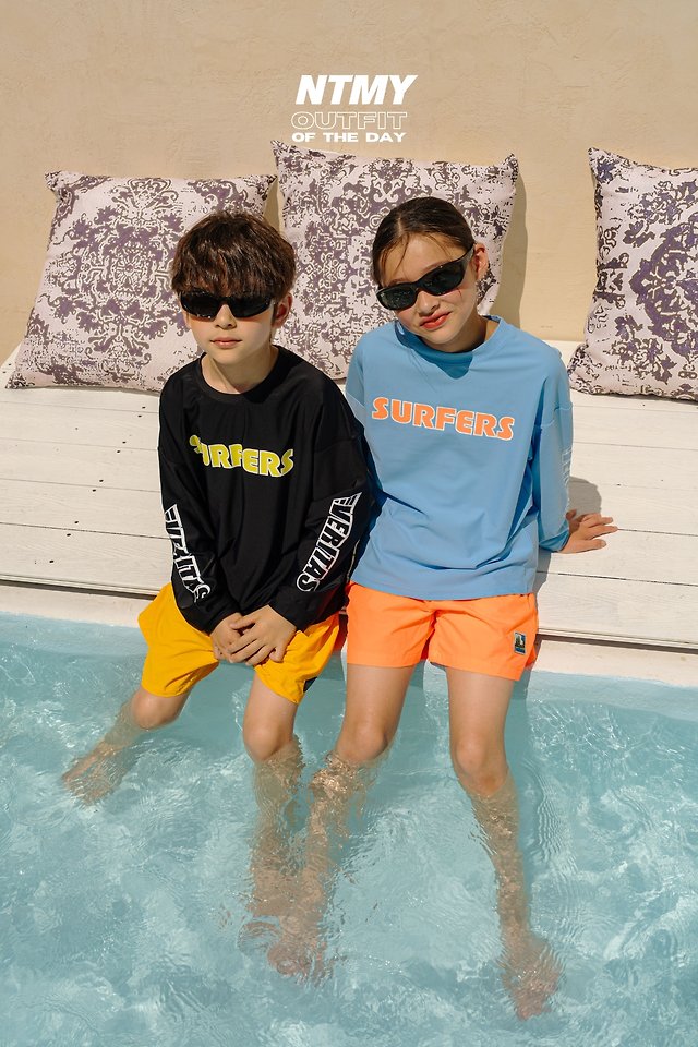 Nice To Meet You - Korean Children Fashion - #kidsstore - Surfer Rash Guard - 11