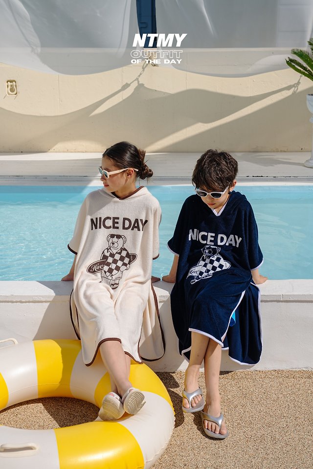 Nice To Meet You - Korean Children Fashion - #kidzfashiontrend - Nice Terry Poncho - 9