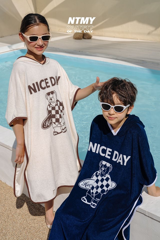 Nice To Meet You - Korean Children Fashion - #littlefashionista - Nice Terry Poncho - 11