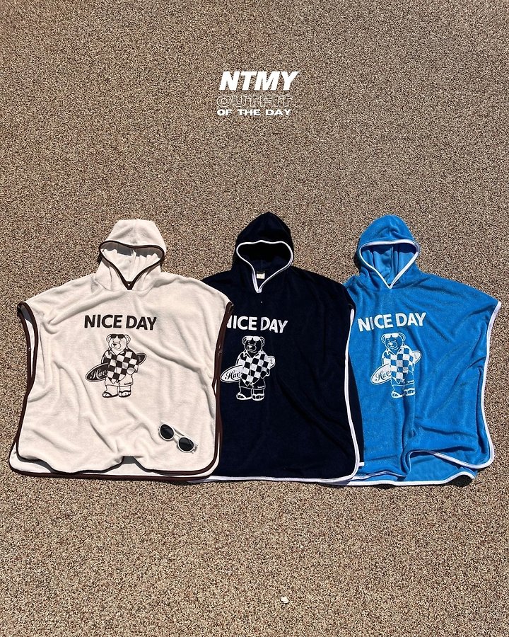 Nice To Meet You - Korean Children Fashion - #magicofchildhood - Nice Terry Poncho - 12