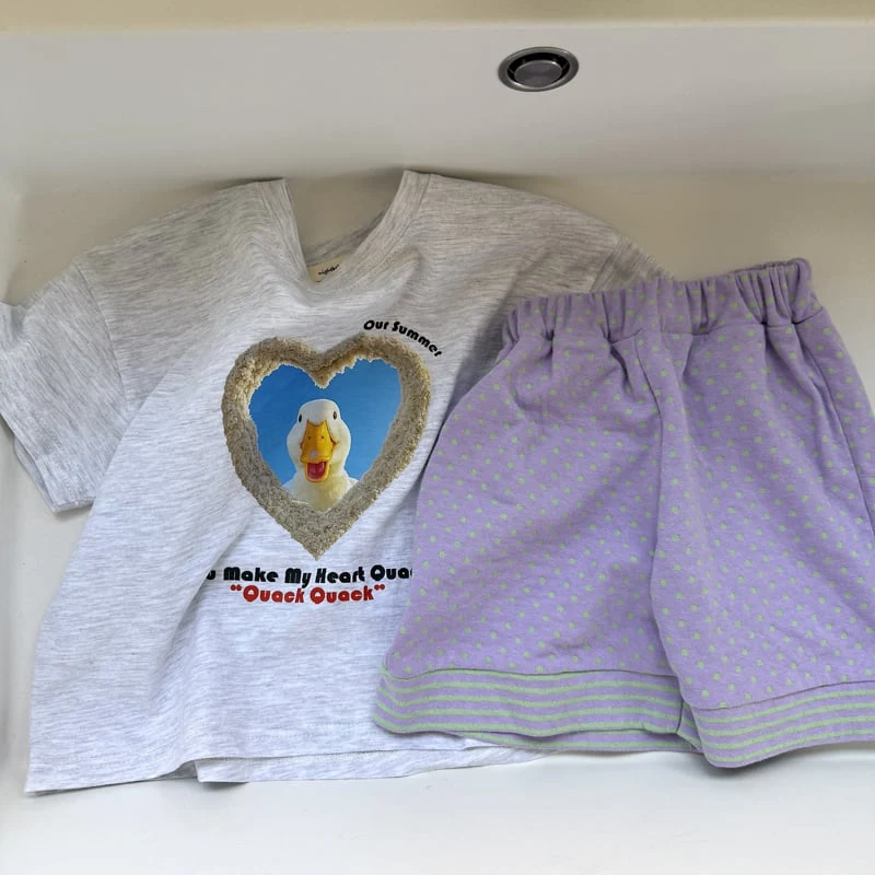 Night Bebe - Korean Children Fashion - #discoveringself - Duck Duck Short Sleeve Tee - 12
