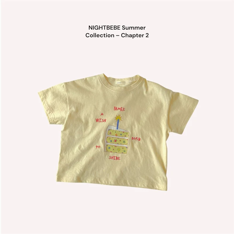 Night Bebe - Korean Children Fashion - #minifashionista - Star Cake Short Sleeve Tee