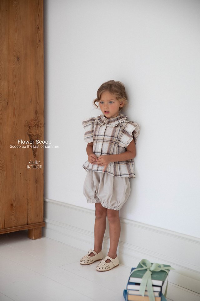 Nounou - Korean Children Fashion - #childofig - Angel Check Blouse - 3