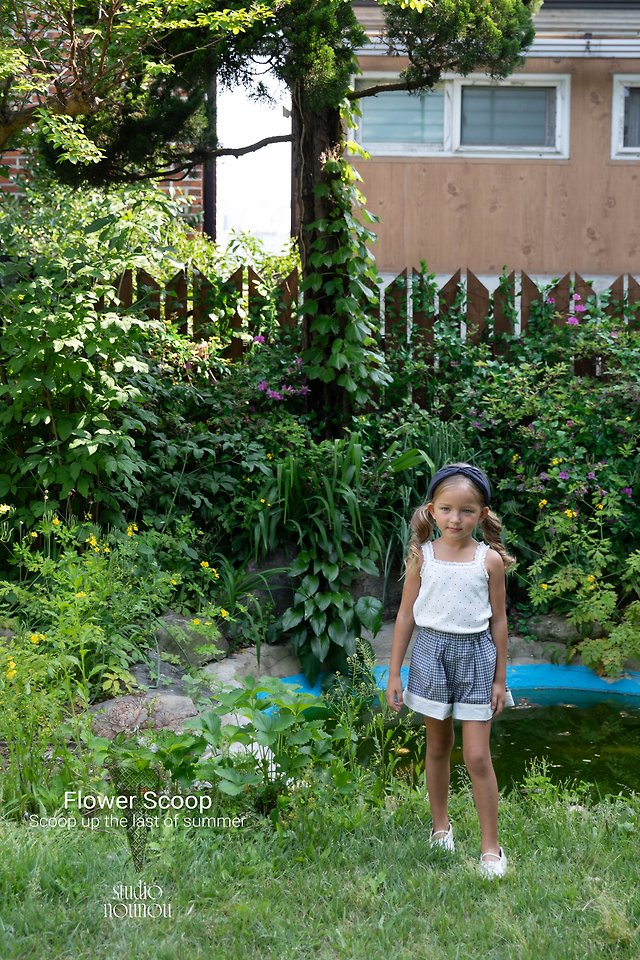 Nounou - Korean Children Fashion - #prettylittlegirls - Ribbon Check Shorts - 4