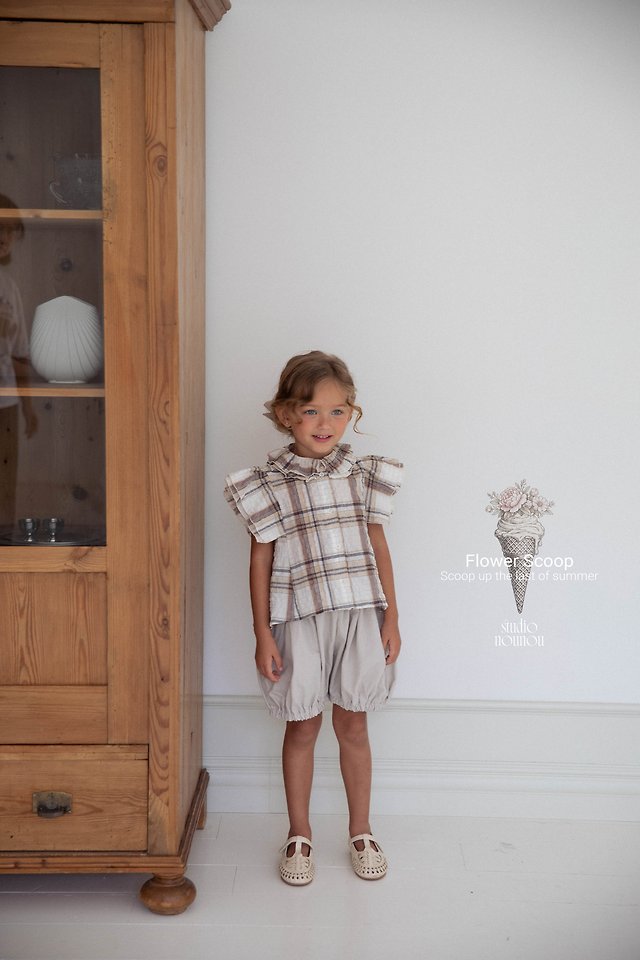 Nounou - Korean Children Fashion - #designkidswear - Angel Check Blouse - 5
