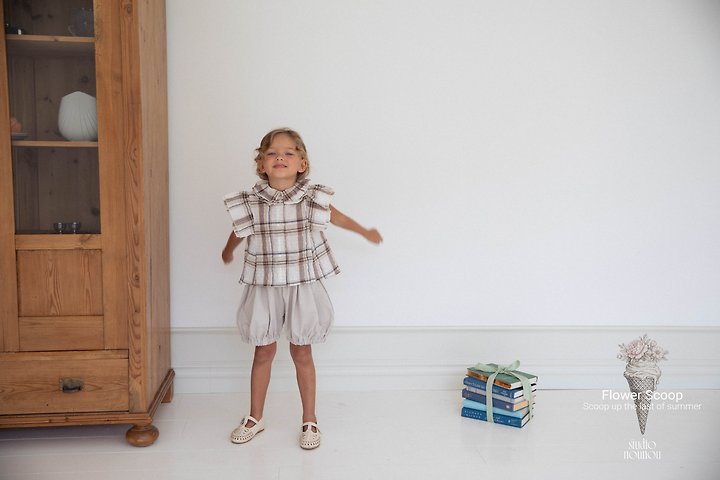 Nounou - Korean Children Fashion - #fashionkids - Angel Check Blouse - 7