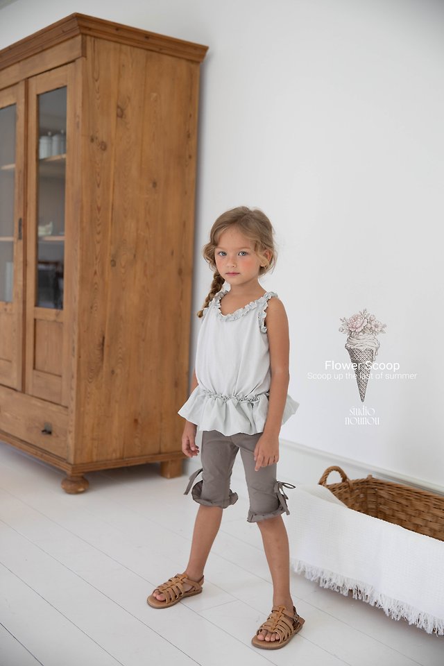 Nounou - Korean Children Fashion - #kidsstore - Ribbon Frill Pants - 10