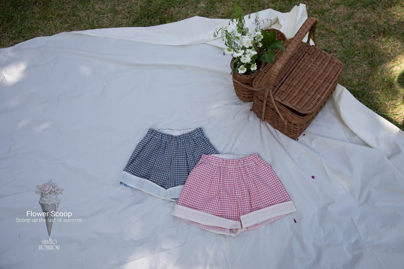 Nounou - Korean Children Fashion - #minifashionista - Ribbon Check Shorts - 2