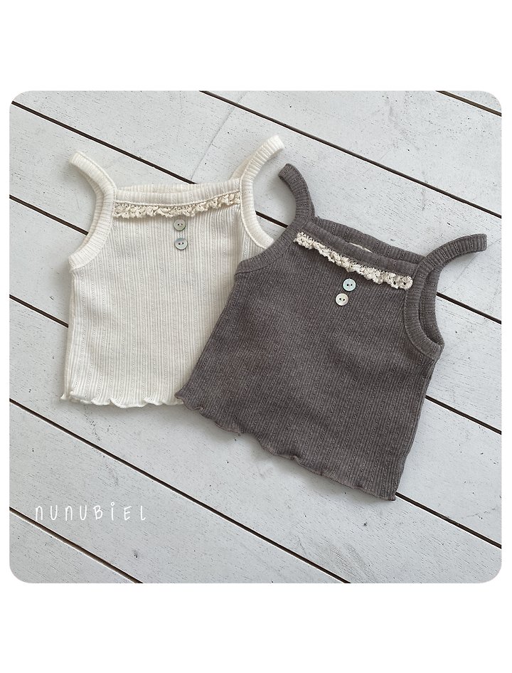 Nunubiel - Korean Baby Fashion - #onlinebabyboutique - Baby Eyelet Sleeveless - 2