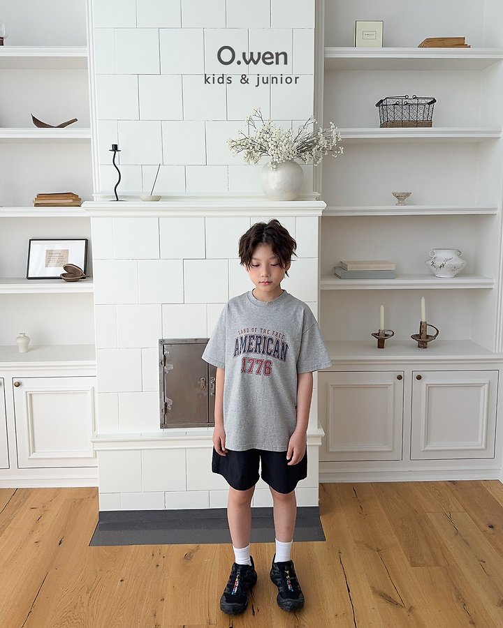 O Wen - Korean Children Fashion - #Kfashion4kids - American Short-Sleeve Tee - 7