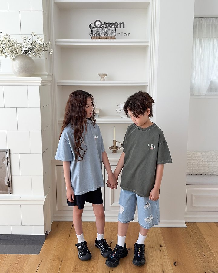 O Wen - Korean Children Fashion - #childofig - USA Short-Sleeve Tee - 3