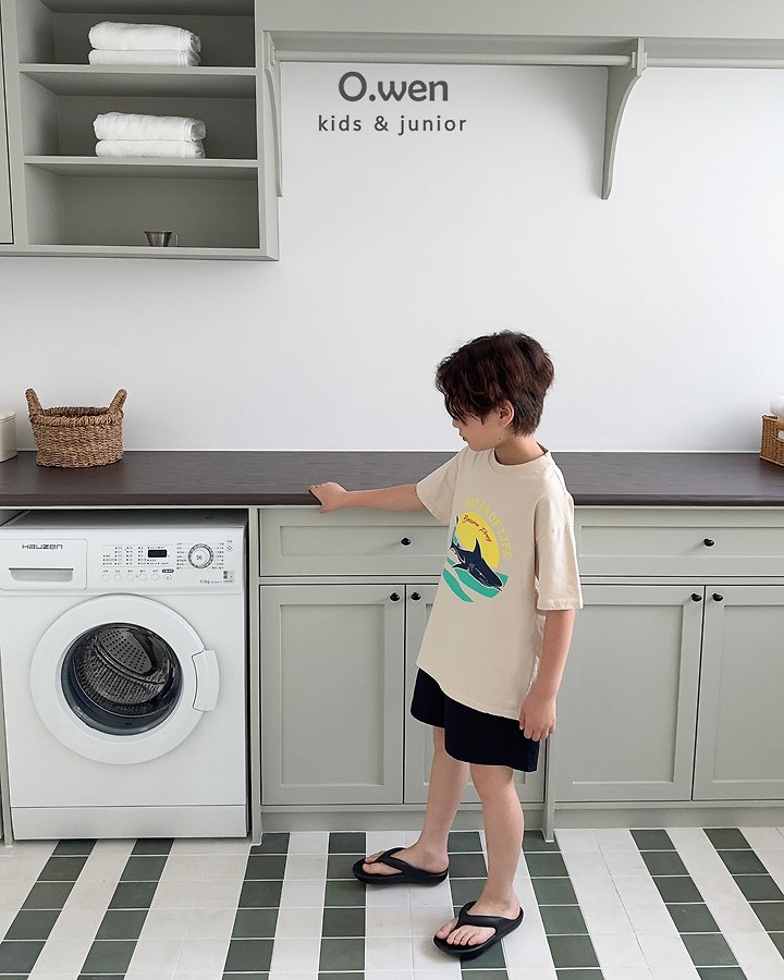 O Wen - Korean Children Fashion - #discoveringself - Shark Short-Sleeve Tee - 8