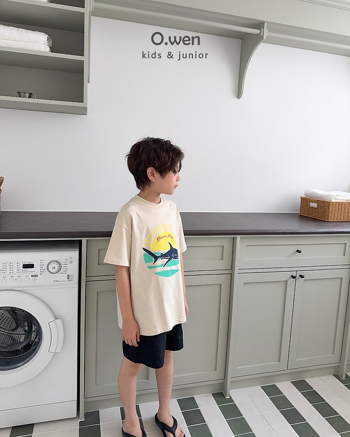 O Wen - Korean Children Fashion - #fashionkids - Shark Short-Sleeve Tee - 9