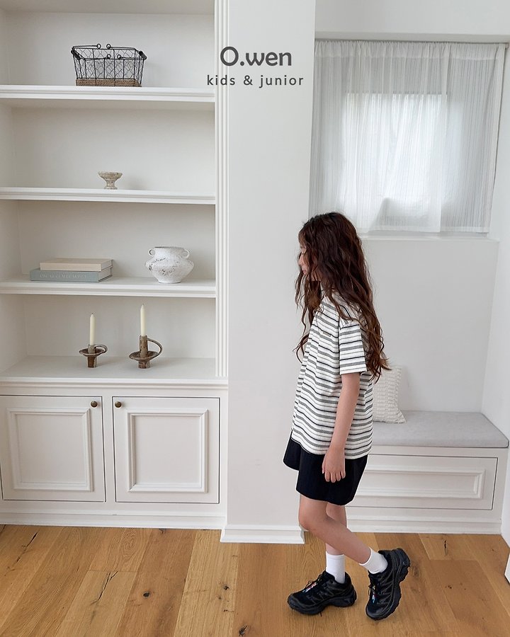 O Wen - Korean Children Fashion - #discoveringself - May Stripe Short-Sleeve Tee - 4