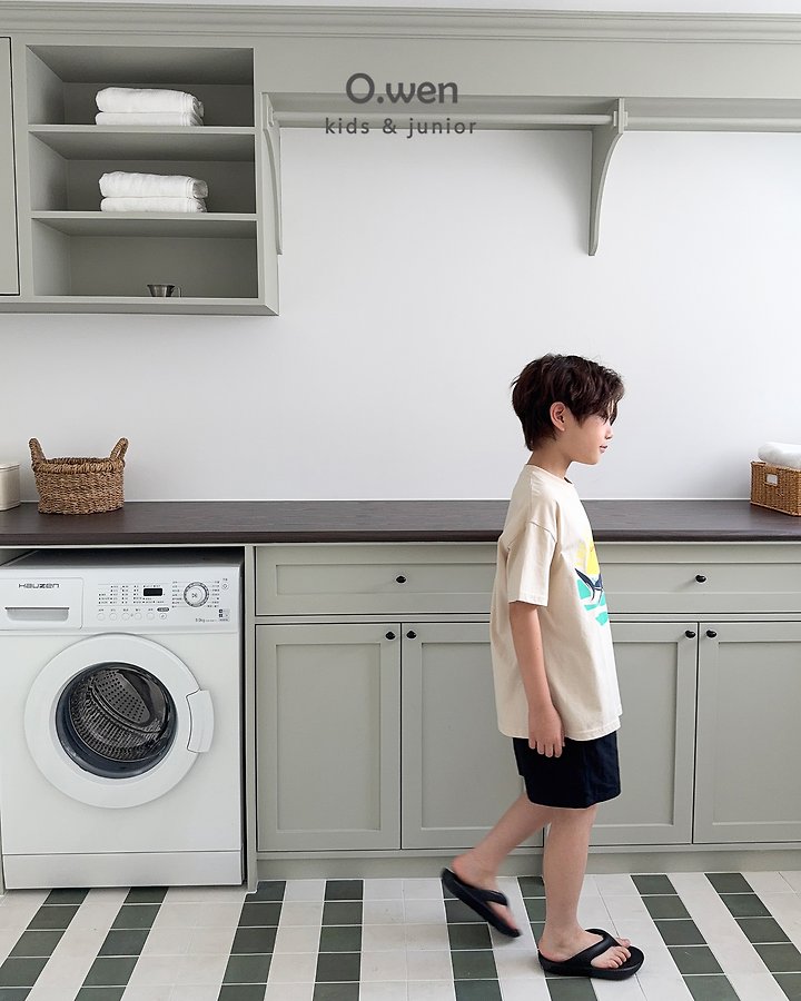 O Wen - Korean Children Fashion - #kidsshorts - Shark Short-Sleeve Tee - 10
