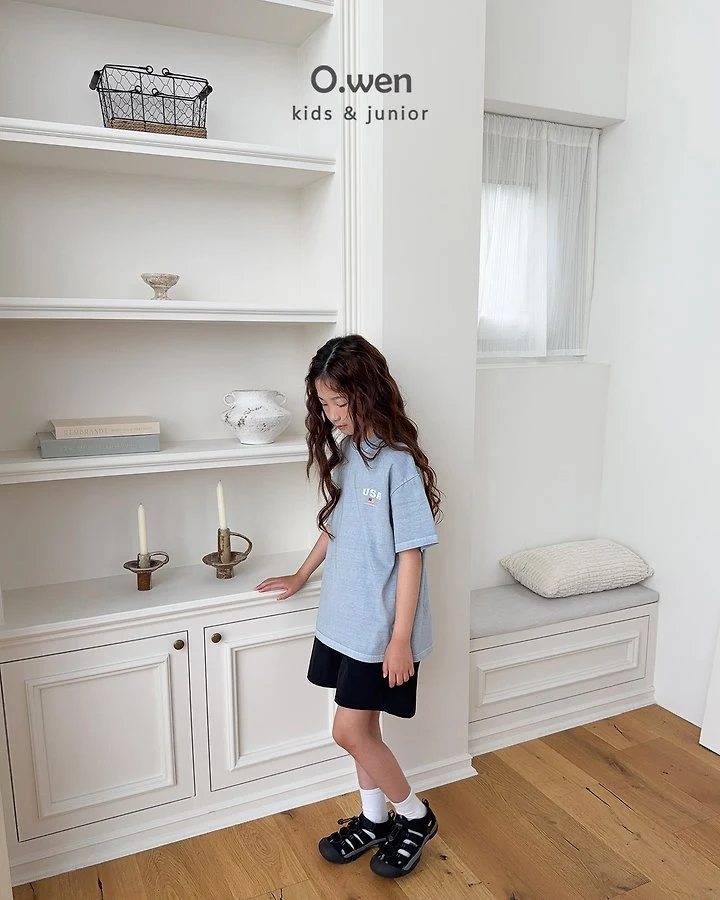 O Wen - Korean Children Fashion - #kidsshorts - USA Short-Sleeve Tee - 8