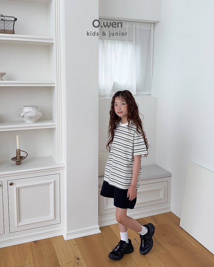 O Wen - Korean Children Fashion - #kidsshorts - May Stripe Short-Sleeve Tee - 5
