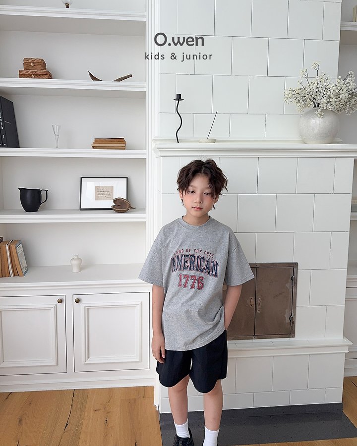 O Wen - Korean Children Fashion - #fashionkids - American Short-Sleeve Tee - 4