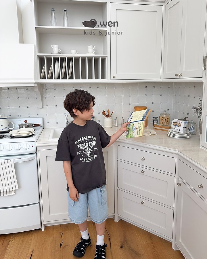 O Wen - Korean Children Fashion - #kidsstore - Eagle Short-Sleeve Tee - 7