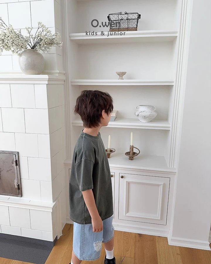 O Wen - Korean Children Fashion - #kidzfashiontrend - Summer Distressed Bermuda Shorts - 9