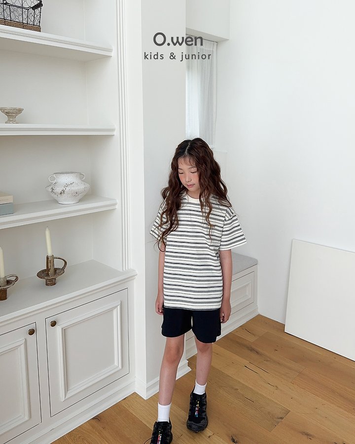 O Wen - Korean Children Fashion - #kidzfashiontrend - May Stripe Short-Sleeve Tee - 7
