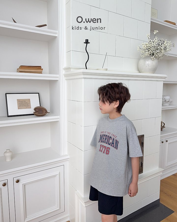 O Wen - Korean Children Fashion - #kidzfashiontrend - American Short-Sleeve Tee - 6