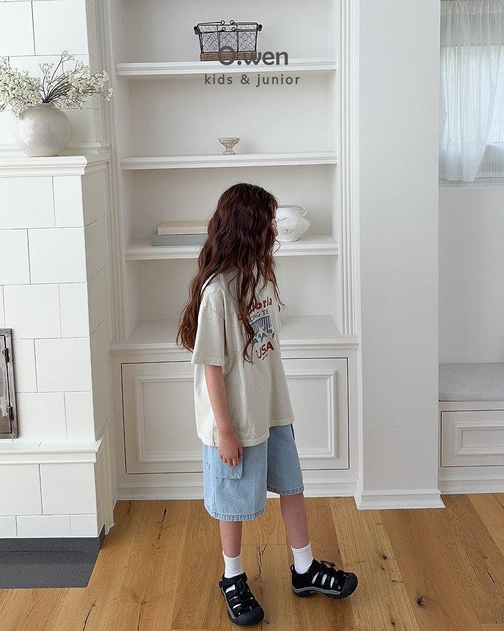 O Wen - Korean Children Fashion - #littlefashionista - Pocket Bermuda Denim Shorts - 5